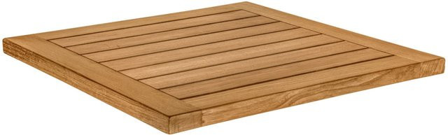 VEGA Outdoor-Teak-Tischplatte Mirello quadratisch, braun, B/T/H: 60 x 60 x 3 cm - Bild 1