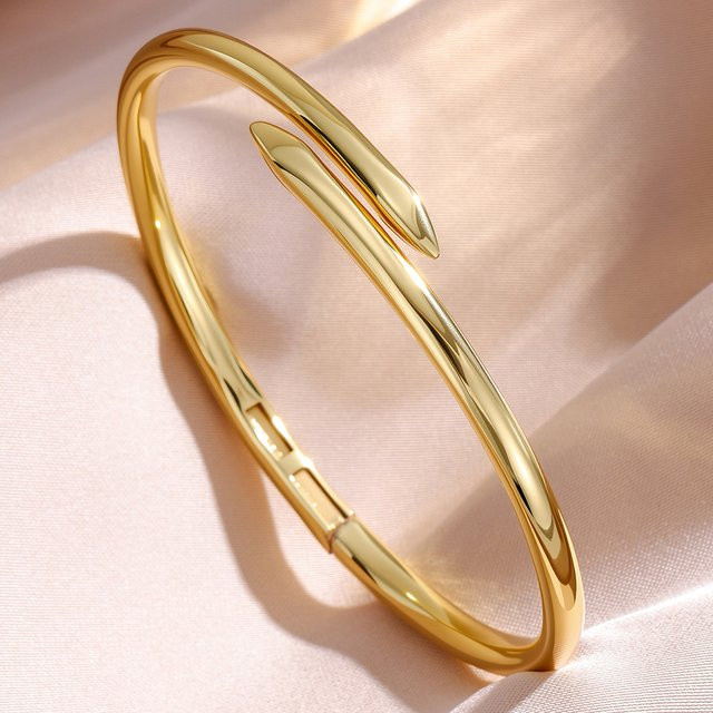 Yupsk Armband Edelstahl, konisch, doppeltes Nagelköpfchen, Damen und Herren - Bild 1