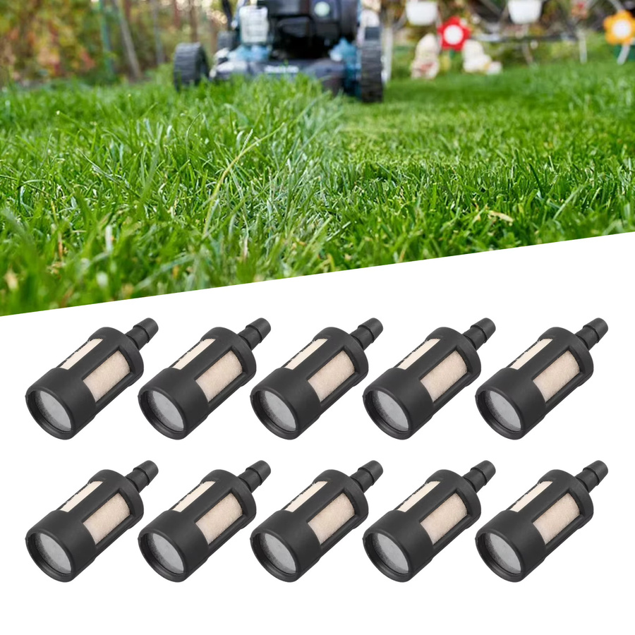 10er Set DAZZLEEX Kraftstofffilter in Schwarz für Benzin-Gartenmaschinen, Rasentrimmer und Kettensägen - Bild 5