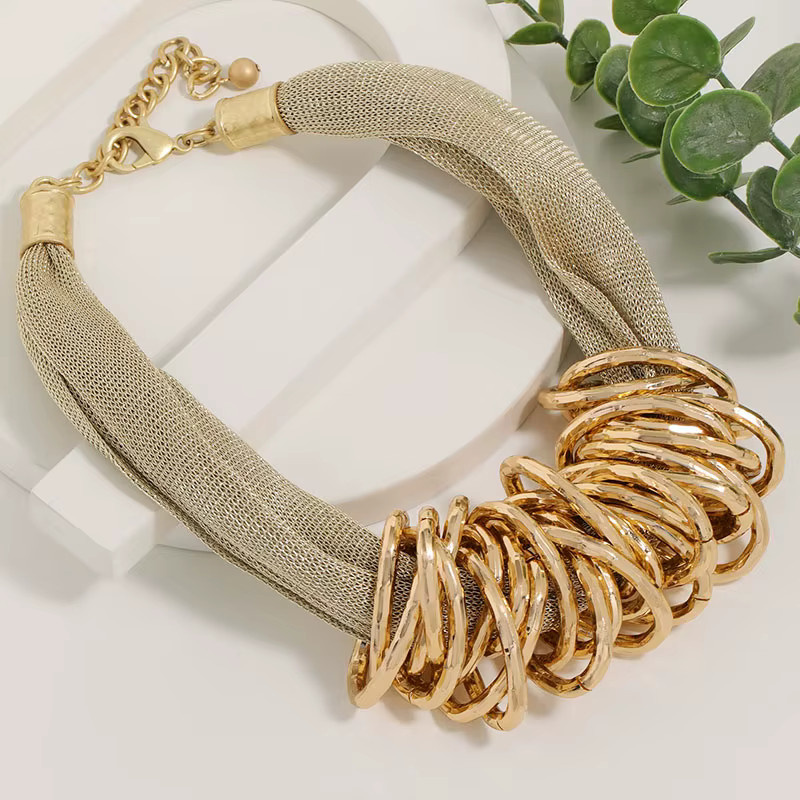 Halskette Choker, Gold, Vintage, Damen - Bild 3
