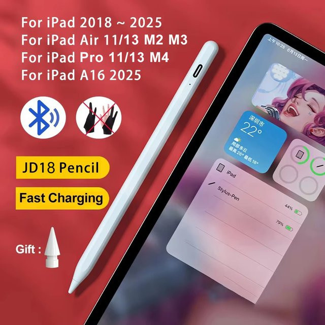 SZEGYCHX Bluetooth Stylus Pen für Apple Pencil 1 und 2, kompatibel mit iPad Air, Pro und Mini, Farbe: Weiß - Bild 1