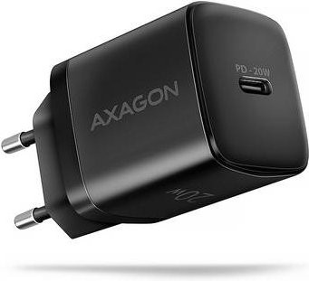 AXAGON USB Ladegerät 20W mit USB-C Buchse Power Delivery, QC 4+, QC 3.0 und Smart IC in Schwarz - Bild 1