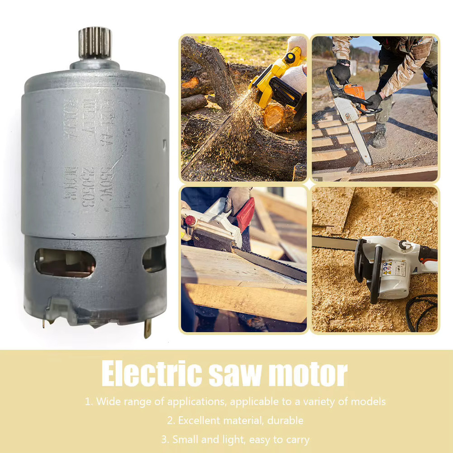 Alloet Mikromotor mit Bürstenmotor 21 V, 28000 U/min und 14 Zähnen, silberfarbenes Elektrowerkzeug-Zubehör für Mini-Sägenmotor, Getriebedurchmesser: 8,2 mm - Bild 4
