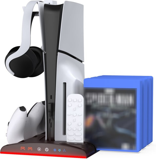DOBE Kühl- und Ladestation TP5-3570D für PS5, PS5 Slim und PS5 Pro mit 3-Stufen-Lüfter, Schwarz - Bild 1