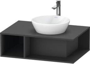 Duravit Waschtischunterschrank D-Neo wandhängend in Grau Matt, B/T/H: 80 x 55 x 26 cm - Bild 1