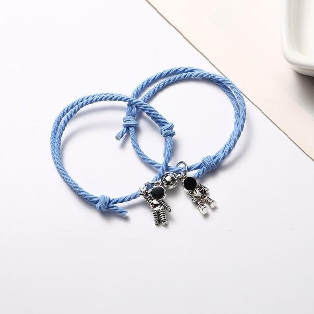 YIRAN Jewelry Magnet-Paararmband, Sternen-Astronauten, Zinklegierung, gray, Unisex - Bild 1