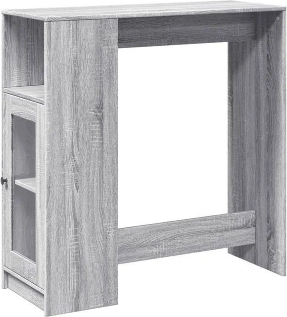 vidaXL Bartisch mit Regal in Grau Sonoma aus Holzwerkstoff, B/T/H: 101 x 40 x 103,5 cm - Bild 1