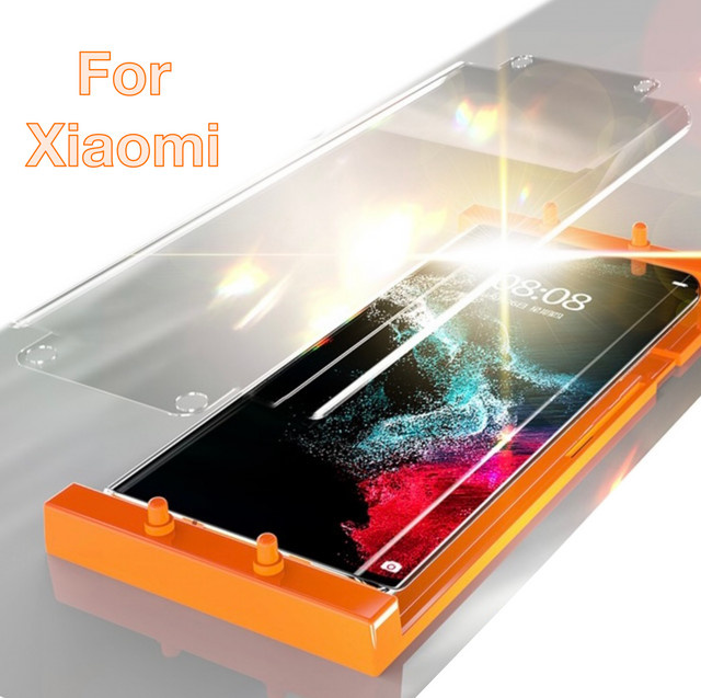Explosionsgeschützte Displayschutzfolie aus Glas für Xiaomi 13 Ultra, 12 Pro, 11, 10, 12, 12x, 12s Civi und Galaxy in Transparent inklusive Installationsset - Bild 1