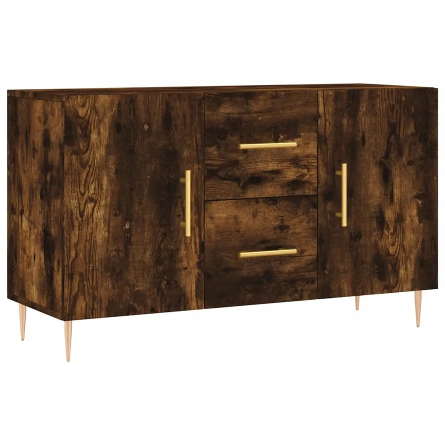 vidaXL Sideboard in Räuchereiche, modern, braun, B/T/H: 100 x 36 x 60 cm - Bild 2