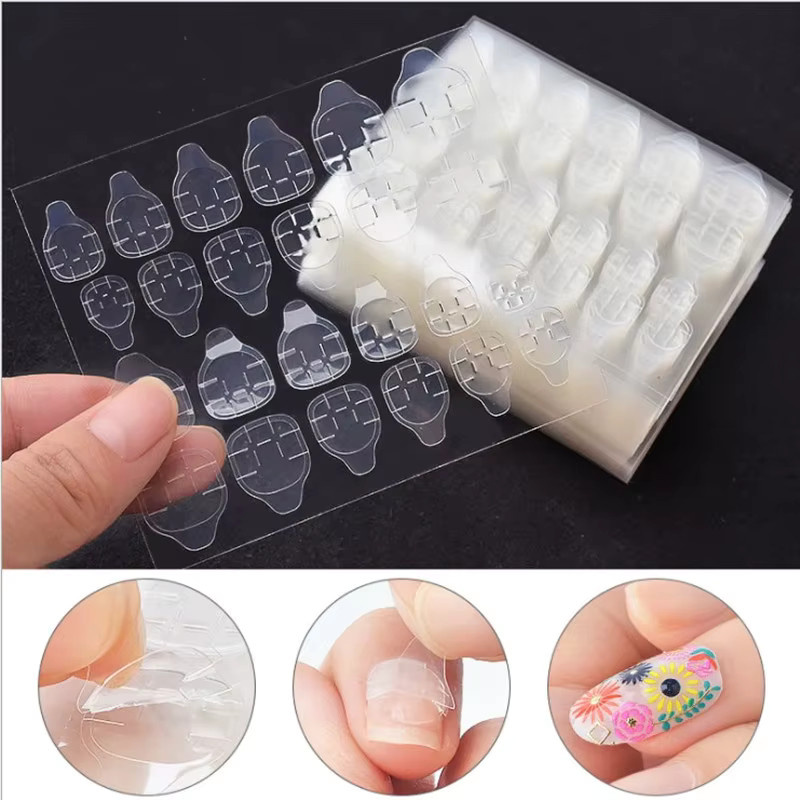 outfox Nagelaufkleber, transparent, doppelseitig selbstklebend, 50 Stück - Bild 3
