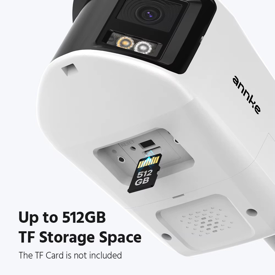 ANNKE Smart Home Dual Lens Outdoor PoE Kamera mit 8MP 4K Auflösung, 180 Grad Weitwinkel und KI-Personenerkennung, Weiß - Bild 6