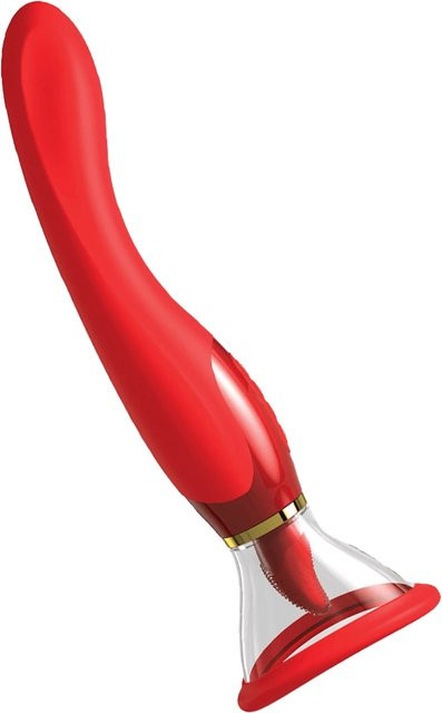Pipedream Saug-Vibrator Her Ultimate Pleasure 24k Gold Luxury Edition in Rot und Gold, Länge: 25,4 cm - Bild 1