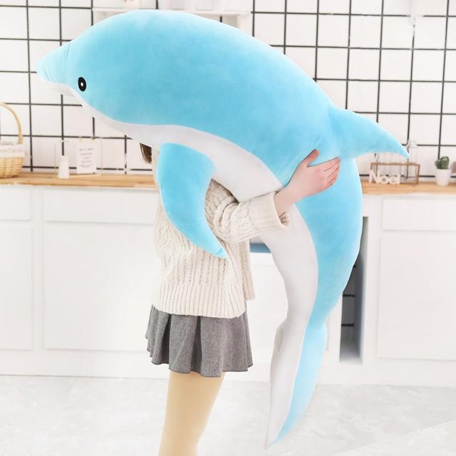 Yiran toy Kawaii Delfin Plüschtier, 30cm, ab 1,5 Jahre, Blau - Bild 1