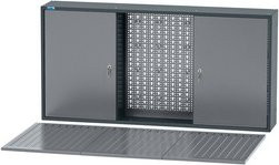 KÜPPER Hängeschrank aus Metall in Hellgrau-Anthrazit, Breite: 120 cm, Höhe: 60 cm, Tiefe: 20 cm - Bild 1