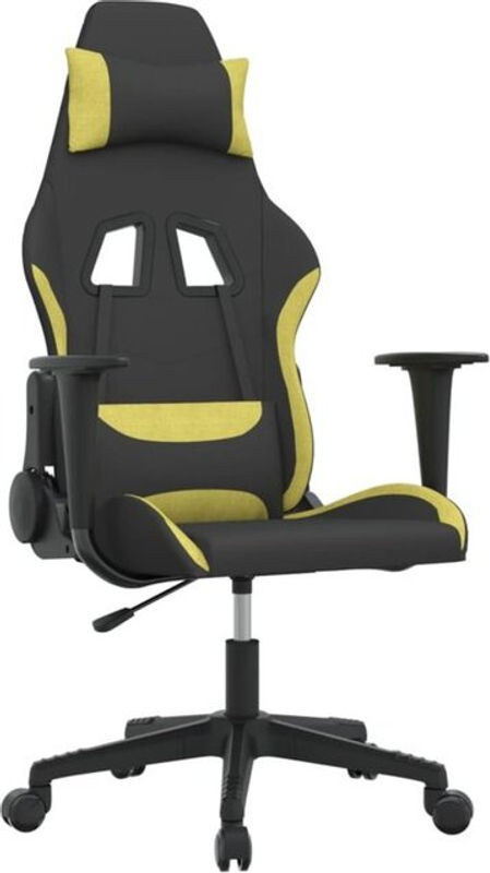 Vidaxl Gamingstuhl aus Stoff in Schwarz und Grün - Bild 1