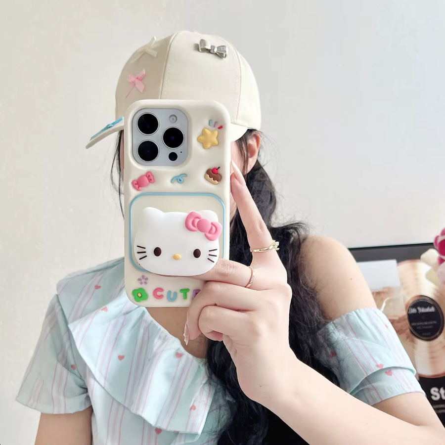 Sanrio 3D Handyhülle mit Hello Kitty Kuromi Melody Pochacco Cinnamoroll Soft Cover für iPhone 17 16 15 14 13 Pro Max in Multicolour - Bild 2