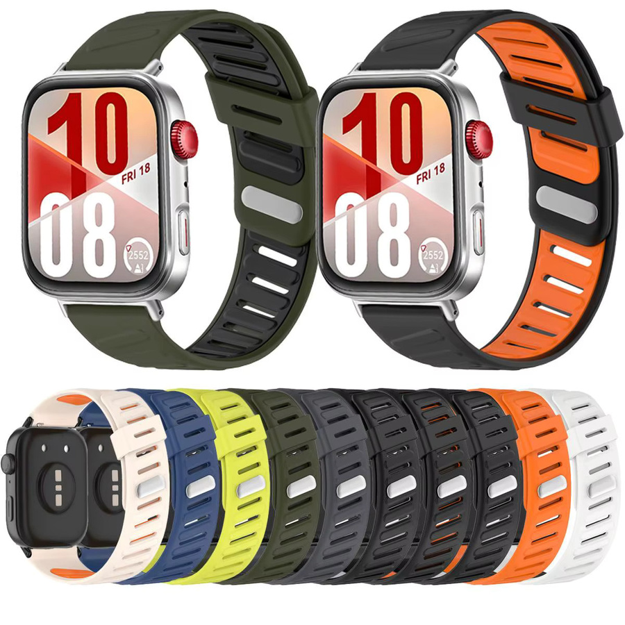 FancyWrist Uhrenarmband Silikon, Schwarz, Huawei Uhr Fit 4/3/2/1/4Pro - Bild 3