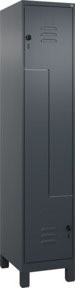 C+P Z-Spind Classic PLUS mit 2 Fächern, Sicherheits-Drehriegel, Anthrazit, H x B x T: 195 x 40 x 50 cm - Bild 1