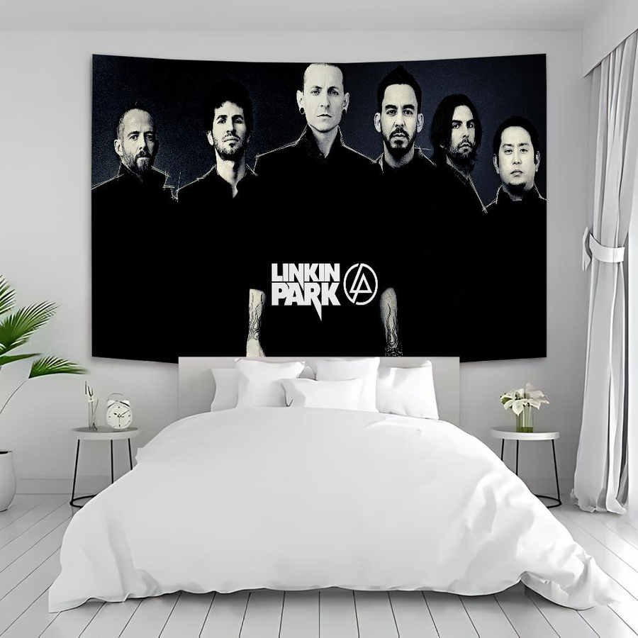 Linkin Park Hippie Wandbehang aus Polyester für Wohnzimmer und Wohnheim, Breite: 74 cm, Höhe: 94 cm - Bild 2