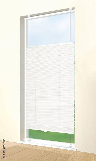 ACUS design collection Spann-Plissee Tageslichtqualität in Weiß, Breite: 70 cm, Höhe: 220 cm - Bild 1