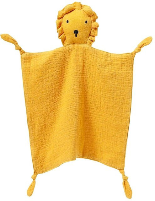MARKET-1 Musselin Baby Kuscheltuch aus Baumwolle in Gelb - Bild 1