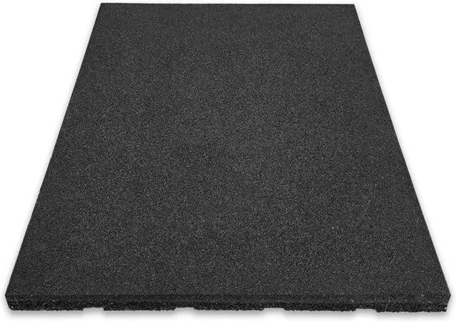 Floordirekt Fallschutzmatte Elastikmatte mit Drainage Schwarz B/T/H: 50 x 50 x 3,5 cm - Bild 1
