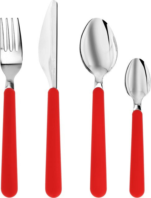 SILVERCREST Tafelbesteck mit Kunststoffgriff in Rot - Bild 1
