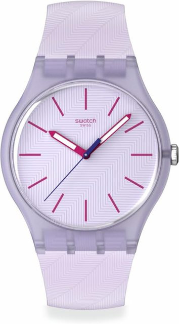 Swatch Armbanduhr, lila, Kunststoff, Silikon, Unisex - Bild 1