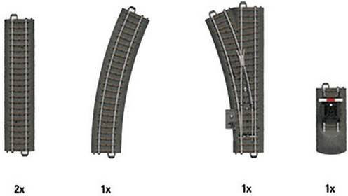 Märklin C-Gleis, Erweiterung, H0, mit Bettung, 24900 - Bild 1