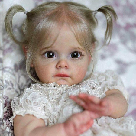 NPK Babypuppe Mädchen, Prinzessin, Bade-Puppe, Weiß, Rosa, Silikon