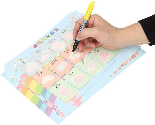 Wosawe Wasser Malbuch für Kinder aus Papier, 10 Blätter, Weiß und Bunt - Bild 1