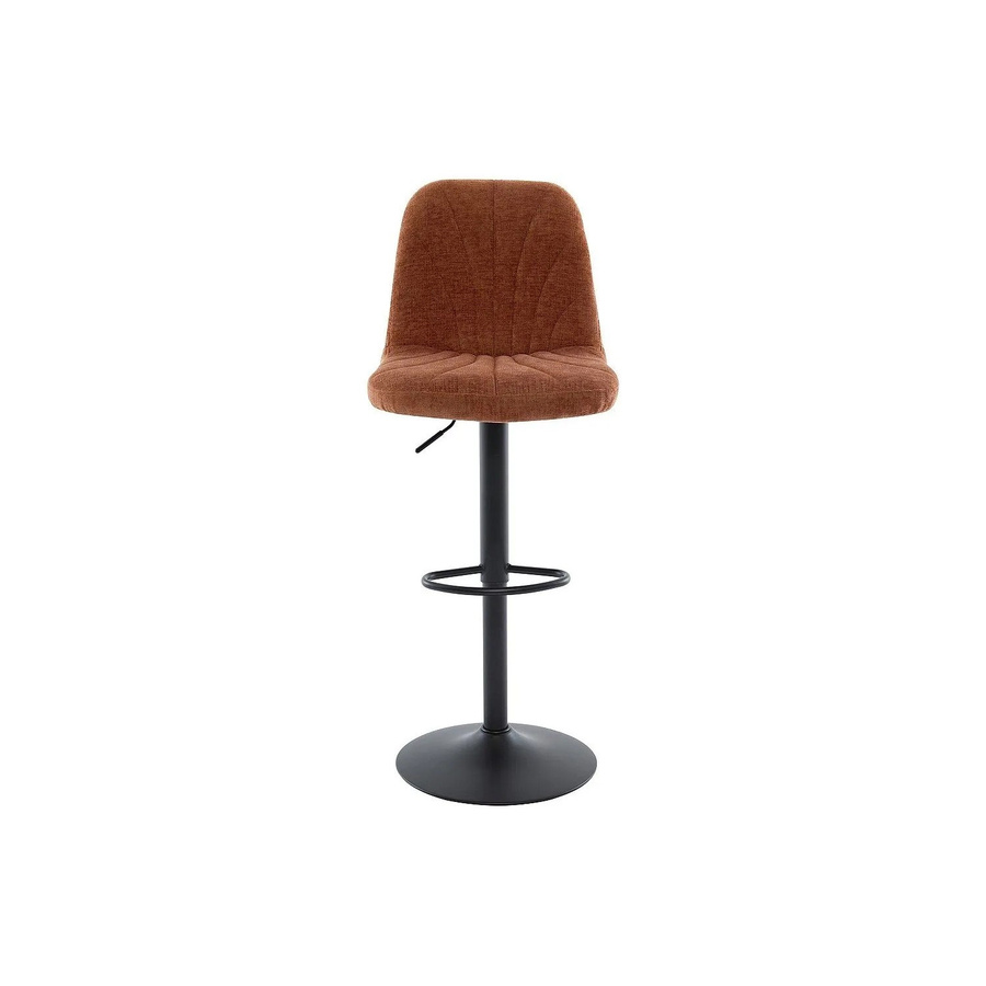 Vente-unique Barhocker Lasandria in Terracotta mit Metallgestell und Stoffbezug, Farbe: Orange/Schwarz, Höhe: 47 cm - Bild 2