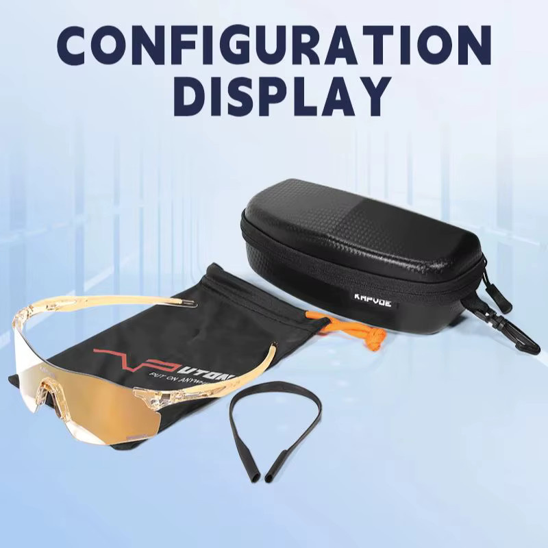 Kapvoe Sportsonnenbrille, randlos, rot blau, Herren, Kunststoff - Bild 4