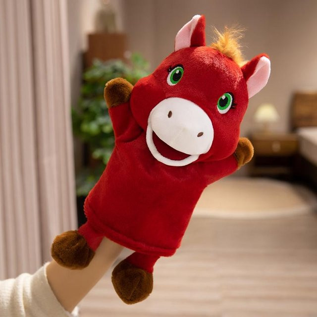 Yiran toy Pferd Handpuppe Plüschtier, 30cm, ab 14 Jahren - Bild 1