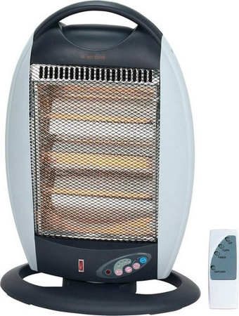 GO/ON! Infrarot-Heizstrahler mit 1200 W Leistung, 3 Leistungsstufen, Fernbedienung und Überhitzungsschutz, grau/schwarz, H x B x T: 42 x 62,5 x 27 cm
