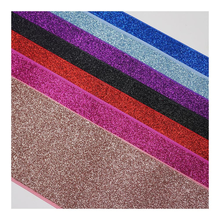 Grobgewebeband mit Glitzer für Bastelarbeiten und Haarschleifen, Multicolour, 100% Polyester, Breite: 7,5 cm, Länge: 4,57 m - Bild 1