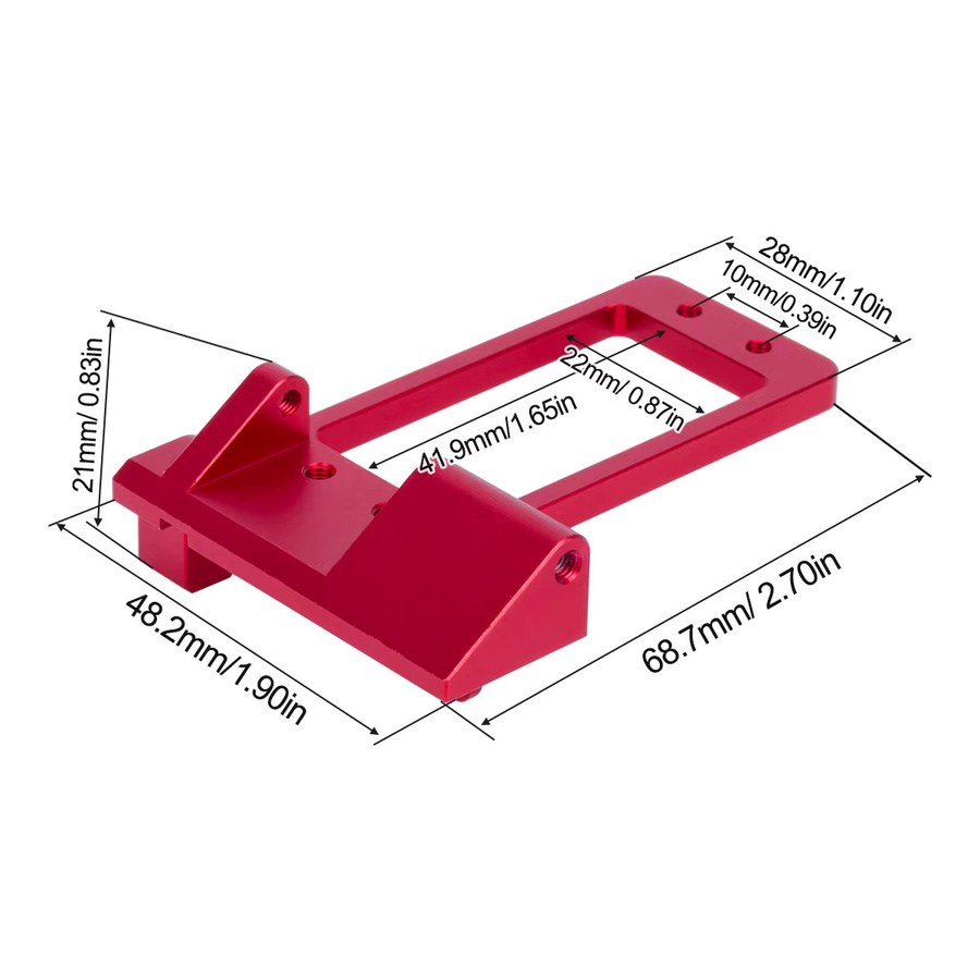 MALOM RC CNC Aluminium Vorderachse Fledermaus Servo Halterung, Grau - Bild 2
