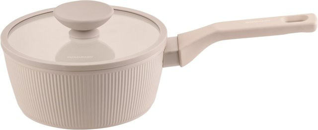 Fackelmann Pamela Reif Stielkasserolle mit Deckel, Farbe: Beige, Durchmesser: 16 cm - Bild 1
