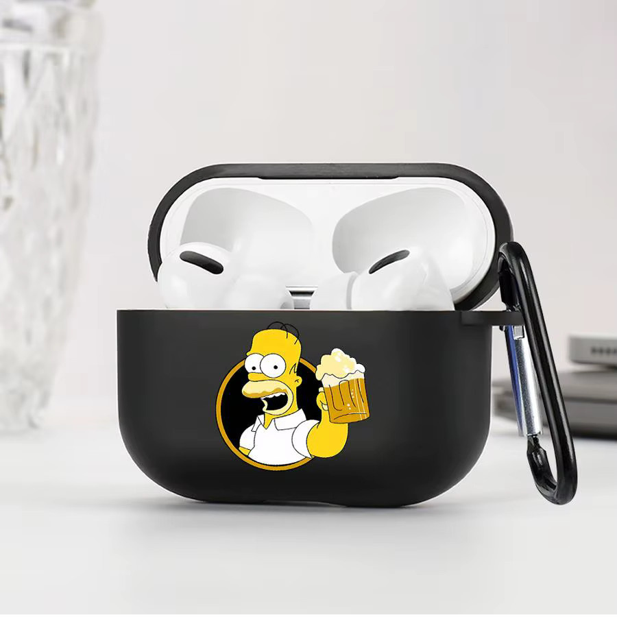 The Simpsons AirPods Schutzhülle für Apple AirPods 1, 2, 3, 4 und Pro/Pro 2/Pro 3 in Schwarz - Bild 3