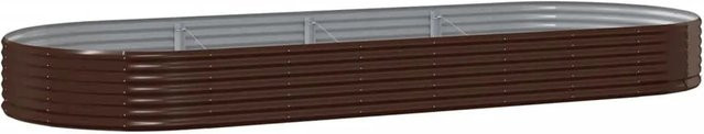 Furnicato Hochbeet aus verzinktem Stahl in Braun, B/T/H: 373 x 140 x 36 cm - Bild 1