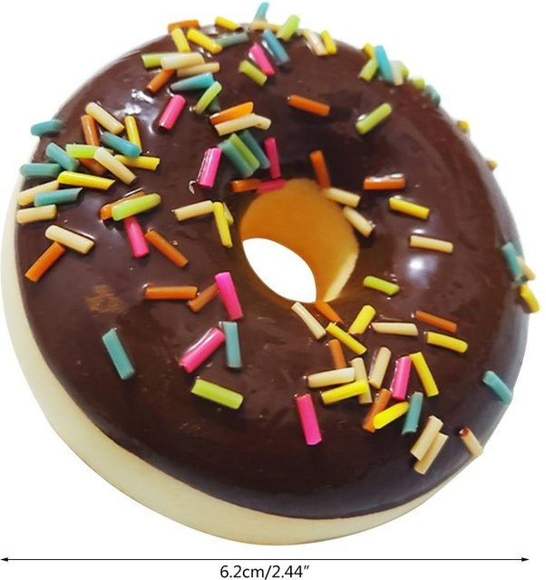 BC Pet Supplies Kawaii Streusel Donut Squishy, schokoladenbraun - Bild 1
