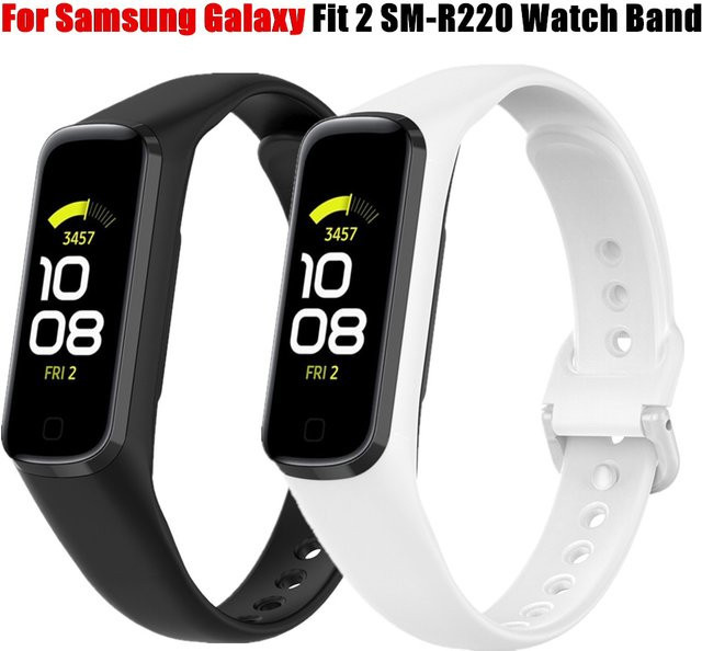 TINUORA Uhrenarmband Silikon, Samsung Galaxy Fit 2, black - Bild 1
