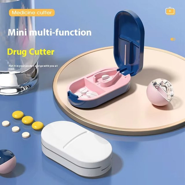 Untior 2-in-1 Pillenorganizer und Pillenschneider - Bild 1