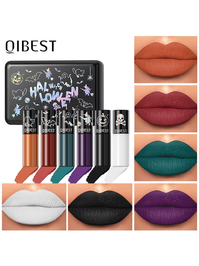 QIBEST Flüssiger Lippenstift, Matt, Orange - Bild 5
