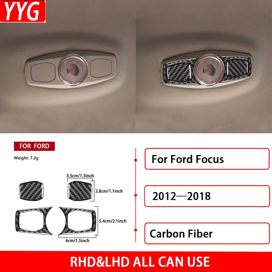 Carbon Faser Dachlampen Abdeckung für Ford Focus 2012–2018 in Schwarz - Bild 2