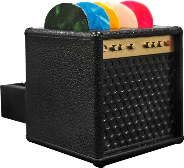 Moge Universal Gitarren-Pick-Halter Fall Box in Schwarz mit 7 Picks zur tragbaren Aufbewahrung - Bild 1