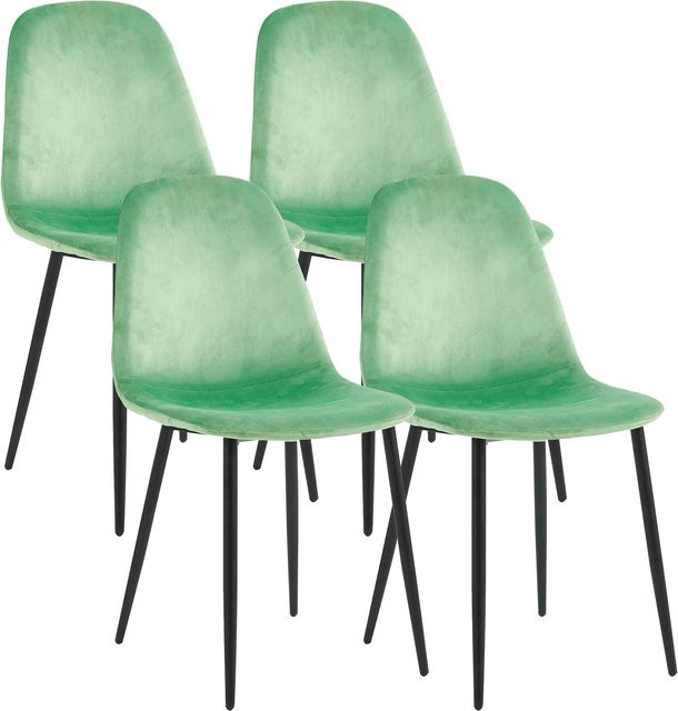 VCM 4er Set Esszimmerstühle Fiolo im skandinavischen Design, gepolsterte Küchenstühle mit bequemer Rückenlehne, H x B x T: 83 x 54 x 59 cm - Bild 1