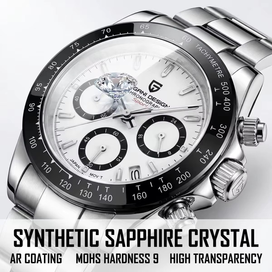 PAGANI DESIGN Chronograph, Quarz, Edelstahl, Saphirglas, Herren - Bild 2