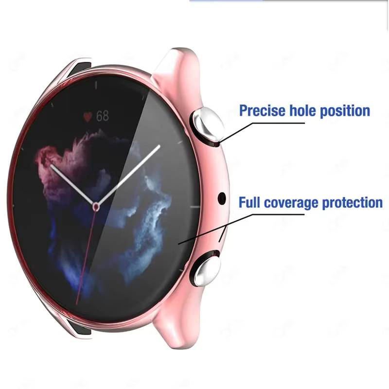 Huami Schutzhülle für Amazfit GTR 3 Pro, TPU, Silber, Unisex - Bild 2