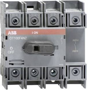 ABB Lasttrennschalter OT100F4N2 115A 750V Schwarz und Grau - Bild 1